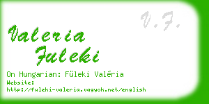 valeria fuleki business card